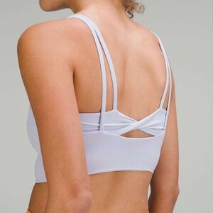 NWT lululemon Ribbed Back-Twist Yoga Bra Top - size 2, pastel blue